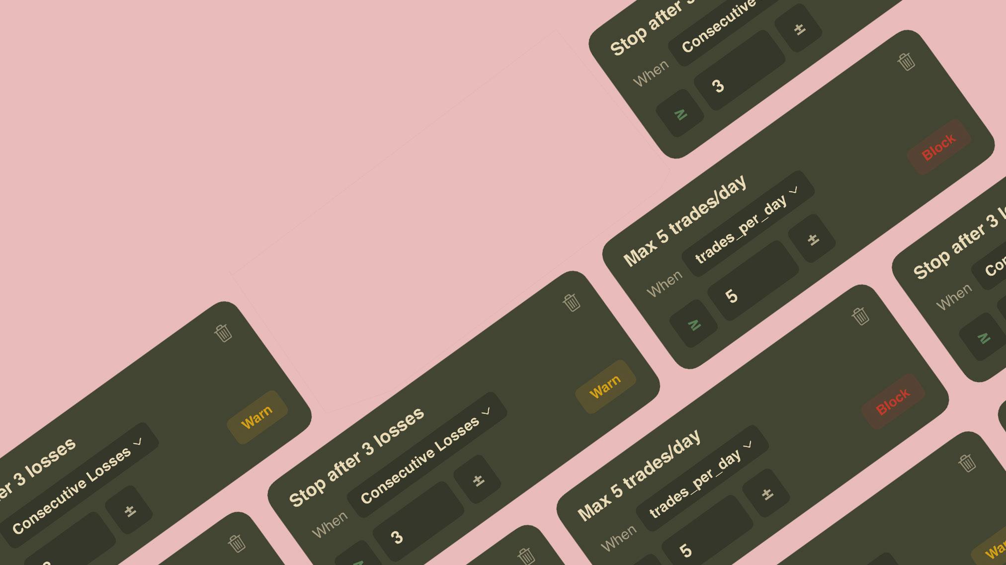 TraderScript daily loss limit screen