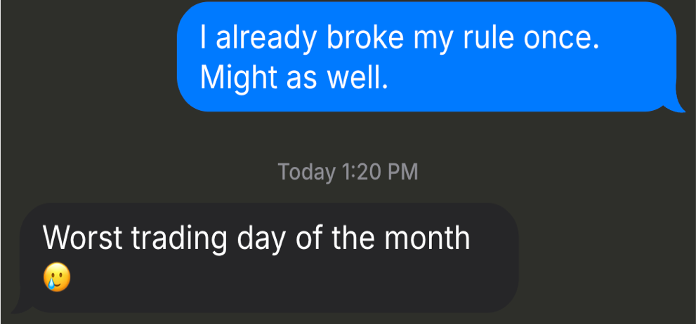 I'll stop after this one closes